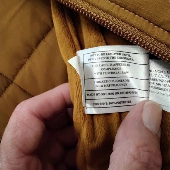 Ariat Men's Tan and Navy Quilted Vest. Excellent Condition.. XLT - Picture 7 of 7